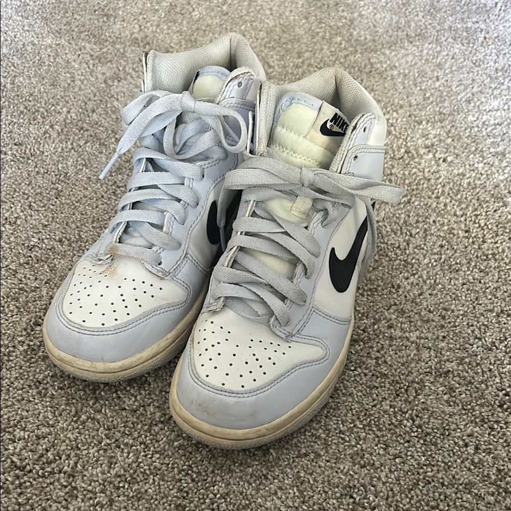 Kids White, blue and Black Nike Sneakers